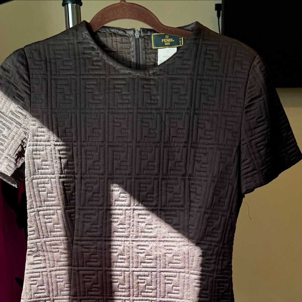 Fendi Zucca logo    Quilted Monogram vintage dress
